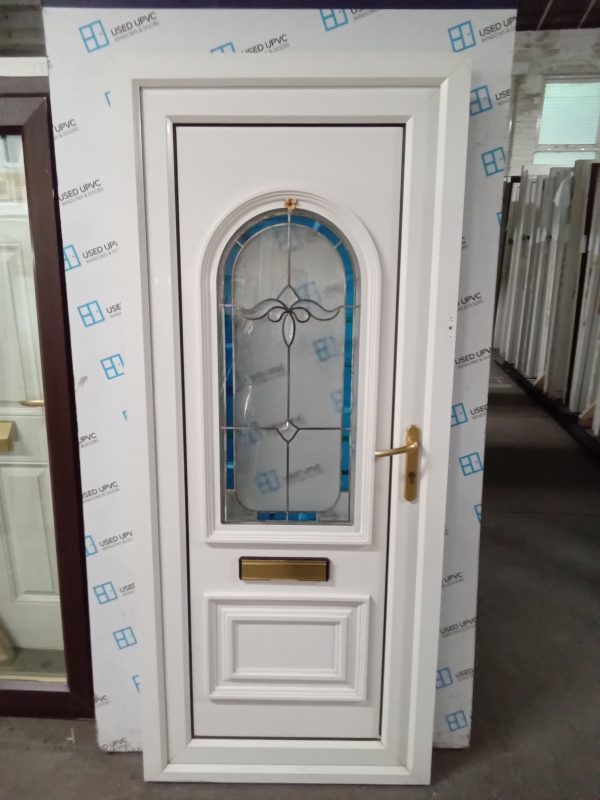 Used White Upvc Front Door 880mm x 2050mm 0689