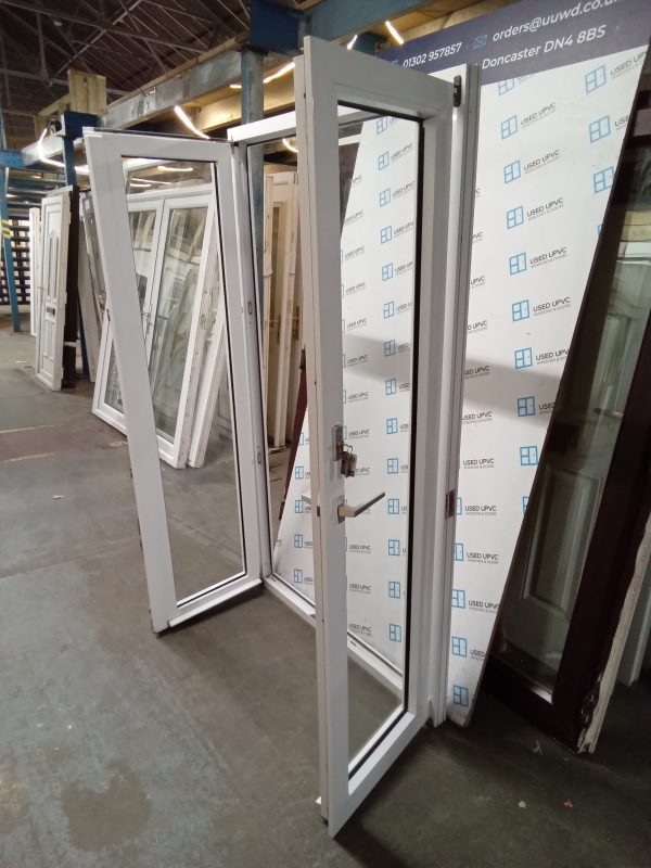 Used White Upvc Back tilt and turn french doors 1140mm x 1990mm EA5a - Image 5