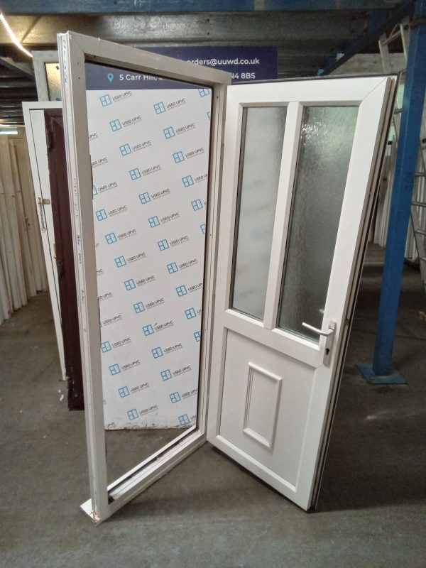 Used White Upvc Back Door 800mm x 2080mm 0362 - Image 4