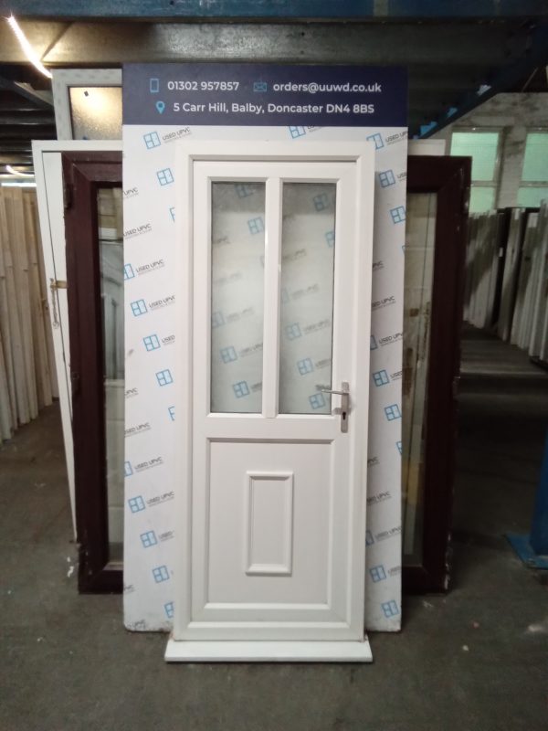 Used White Upvc Back Door 800mm x 2080mm 0362