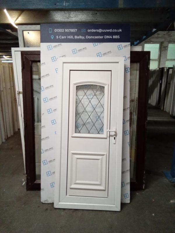 Used White Upvc Back Door 865mm x 1980mm 0420