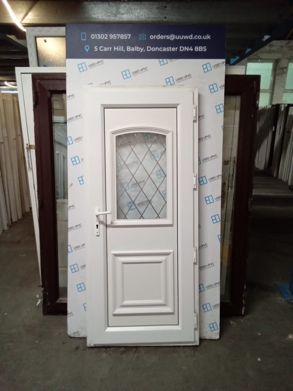 Used White Upvc Back Door 865mm x 1980mm 0420 - Image 2