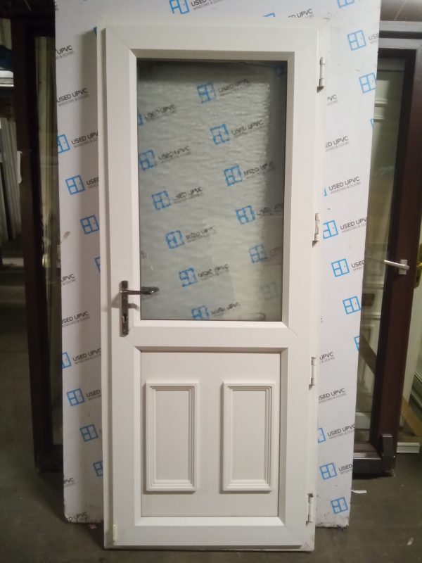 Used Woodgrain Upvc Back Door 835mm x 2030mm 0894 - Image 3