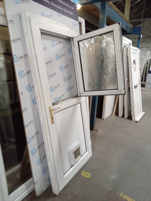 Used White Upvc back stable door 900mm x 2035mm 0439 - Image 6