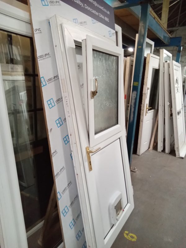 Used White Upvc back stable door 900mm x 2035mm 0439 - Image 5
