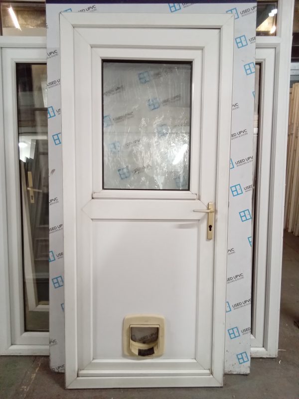 Used White Upvc back stable door 900mm x 2035mm 0439