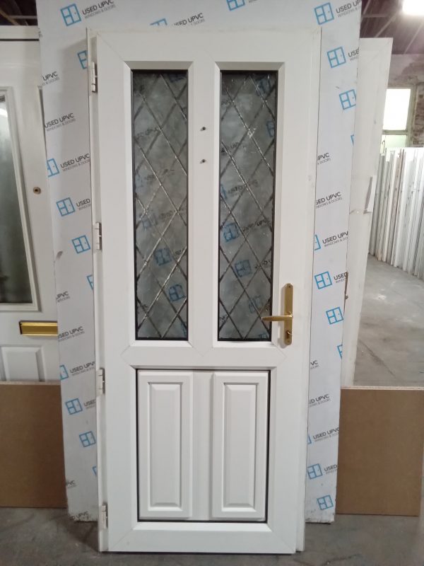 Used White Upvc Back Door 850mm x 2070mm 0712 - Image 3