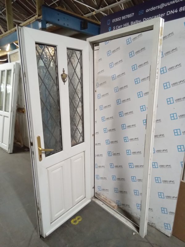 Used White Upvc Back Door 850mm x 2070mm 0712 - Image 4