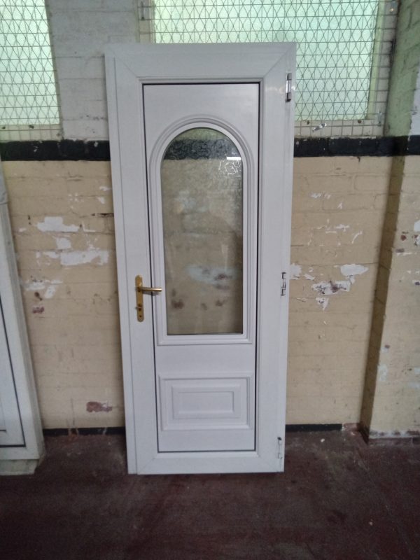 Used white Upvc back Door 800mm x 2010 mm 0752 - Image 2