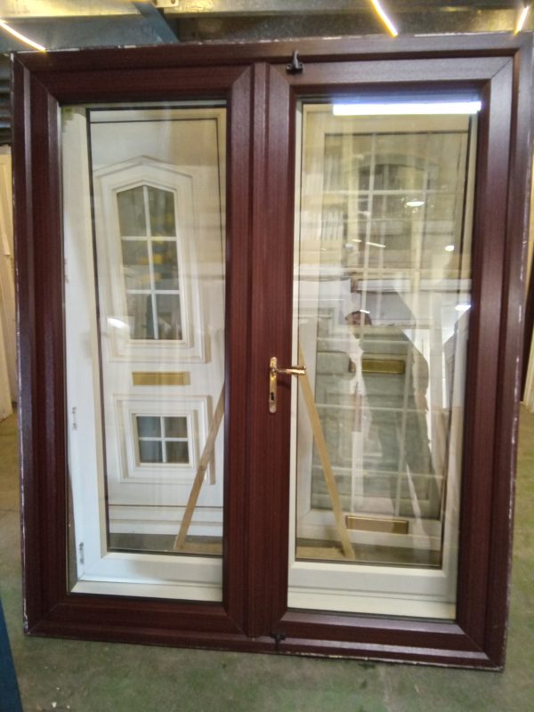 Used woodgrain upvc french doors 1810 mm x 2180 mm EA6 - Image 2