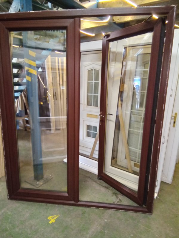 Used woodgrain upvc french doors 1810 mm x 2180 mm EA6 - Image 6