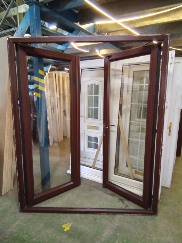 Used woodgrain upvc french doors 1810 mm x 2180 mm EA6 - Image 3