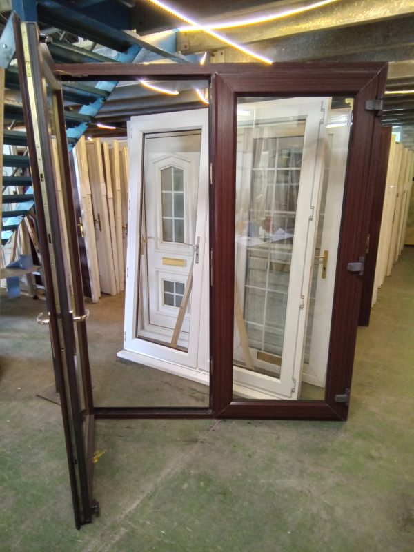 Used woodgrain upvc french doors 1810 mm x 2180 mm EA6 - Image 4