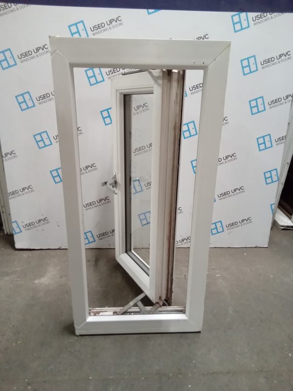 Used white Upvc window 400 x 830 W0019 - Image 3