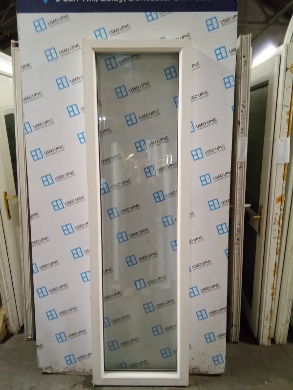 Used white upvc side window panel 595mm x 2030mm SP004