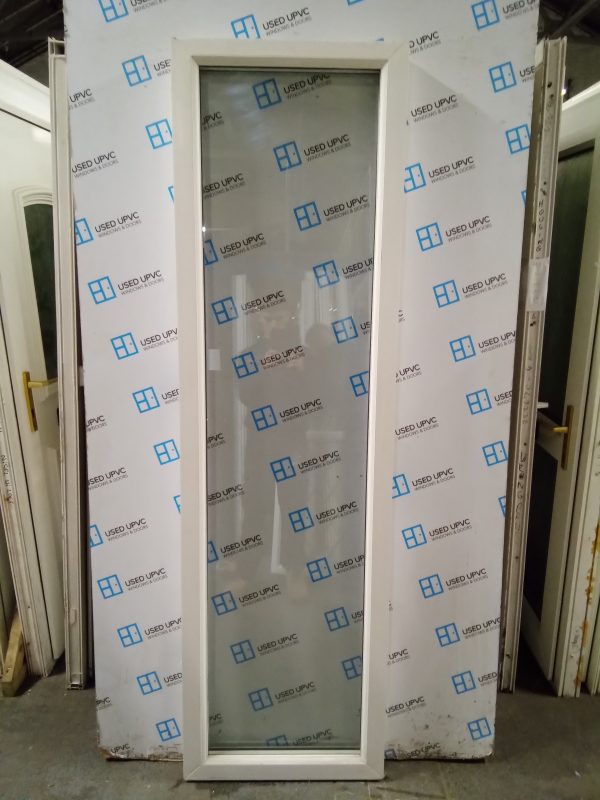 Used white upvc side window panel 595mm x 2030mm SP004 - Image 3