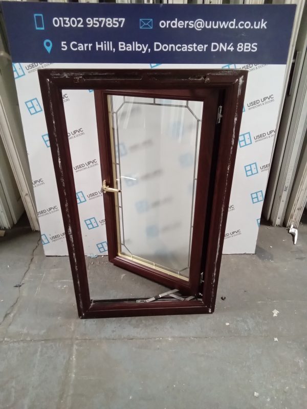 Used rosewood Upvc window 620 x 1020 W0085 - Image 3