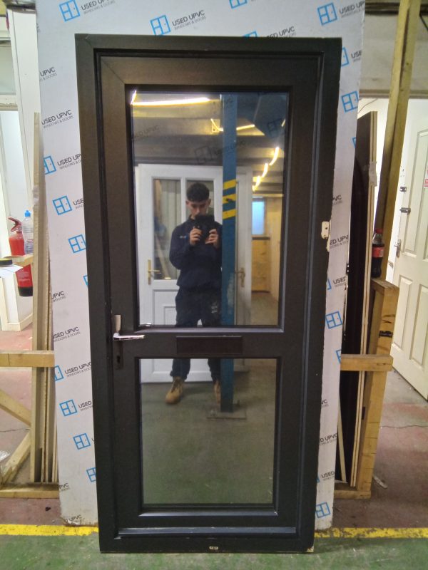 Used anthracite grey and white uvpc front door 900mm x 1990mm 0255