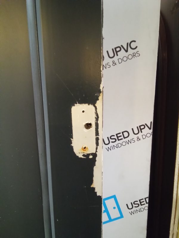 Used anthracite grey and white uvpc front door 900mm x 1990mm 0255 - Image 5