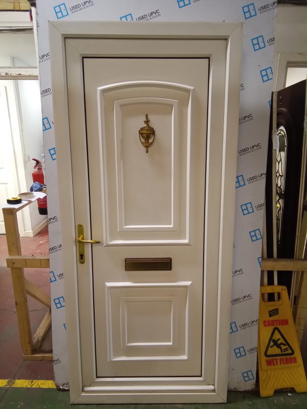 Used white Upvc front door 900mm x 2020mm 0548