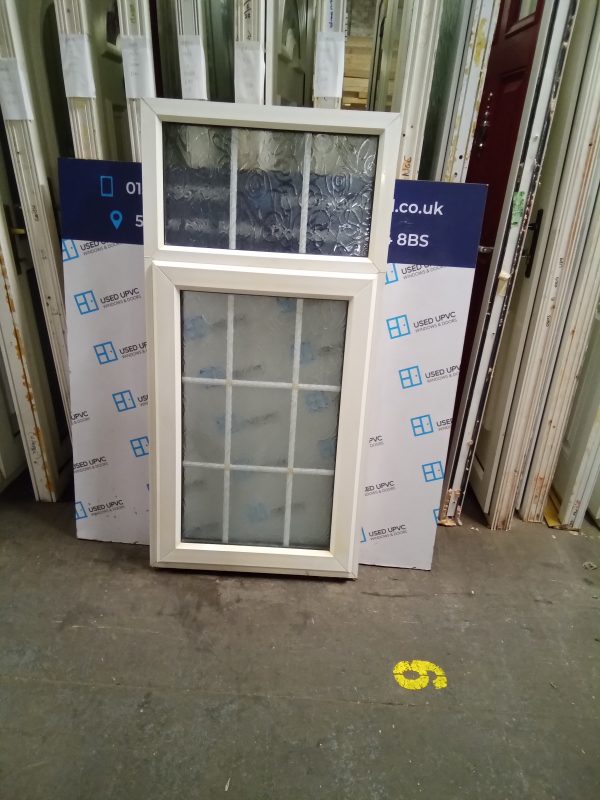 Used white Upvc Window 675 x 1380 W0093