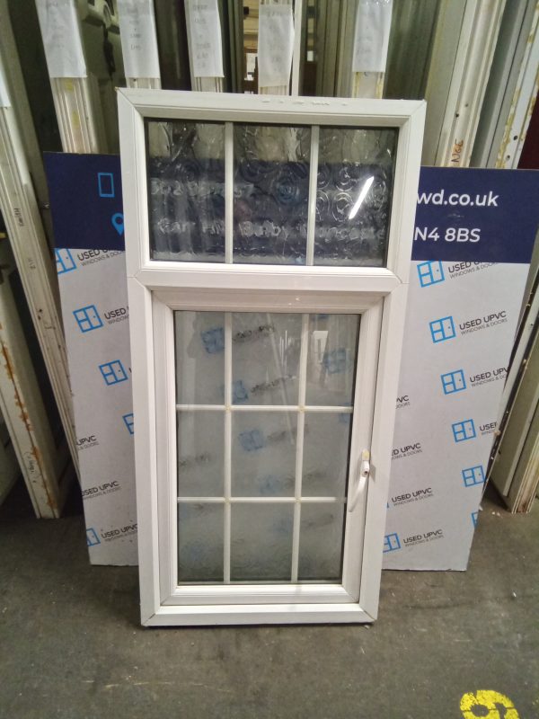 Used white Upvc Window 675 x 1380 W0093 - Image 2