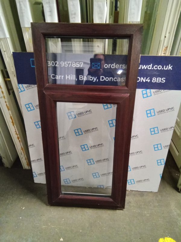 Used Rosewood Upvc Window 680 x 1420 W0193