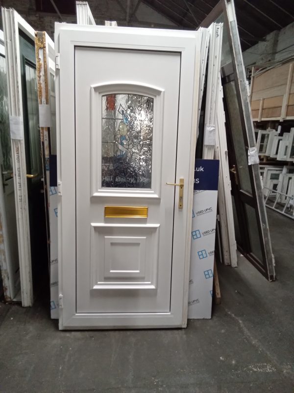 Used white Upvc Front Door 920mm x 2030mm 0594 - Image 2