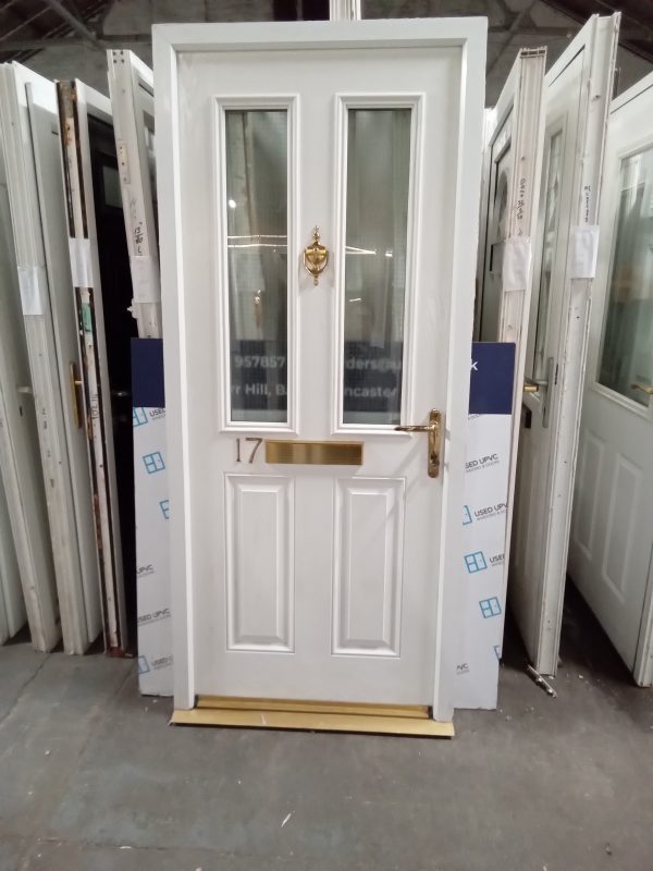 Used White Composite Front Door 910mm x 2070mm 0772