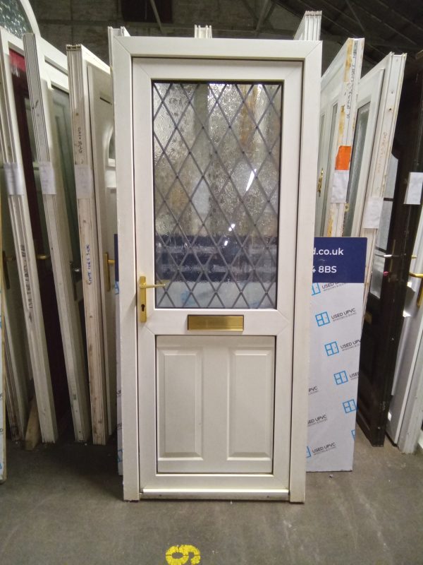 Used White Upvc Front Door 860mm x 2030mm 0854