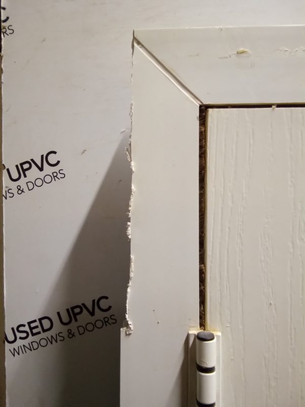 Used blue composite front door 920mm x 2000mm 0842 - Image 6