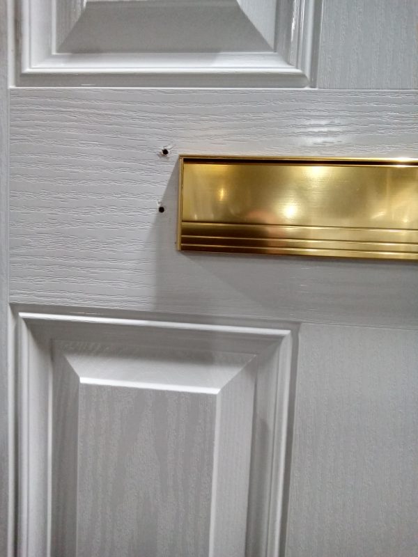 Used White Composite Front Fire Door 920mm x 2020mm 0819 - Image 4