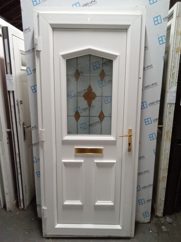 Used white Upvc Front Door 890mm x 2055mm 0583 - Image 3