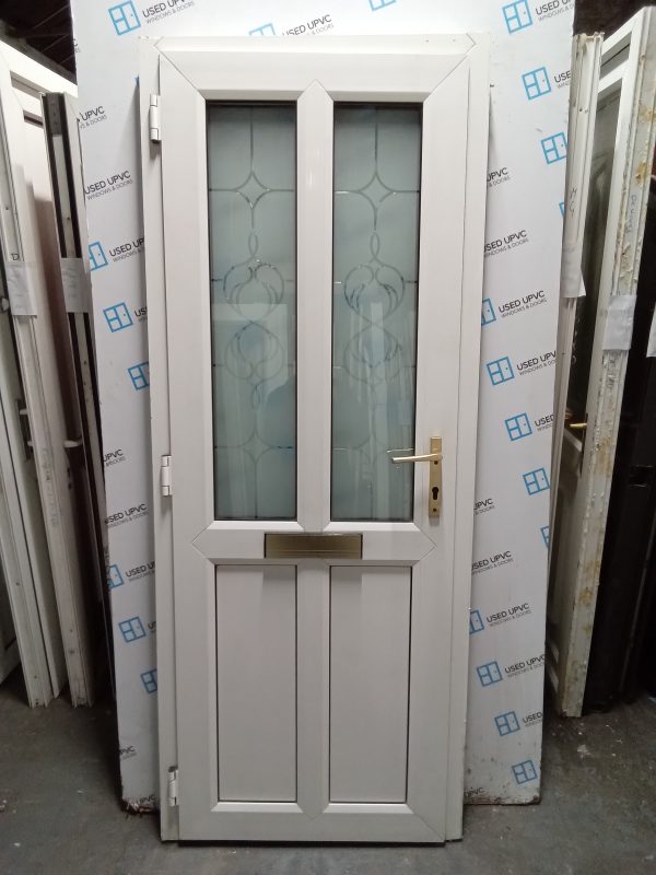Used white upvc front door 835mm x 2070mm 0421 - Image 3