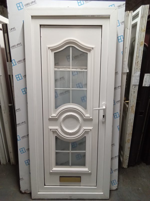 Used white Upvc Front Door 925mm x 2090mm 0314