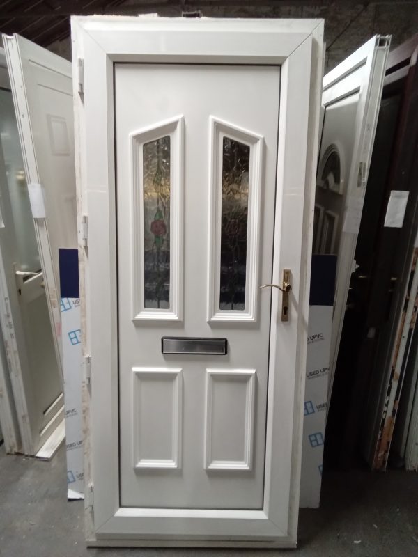 Used white Upvc Front Door 900mm x 2085mm 0616 - Image 3