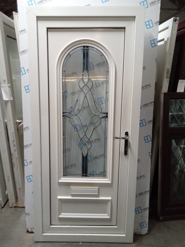 Used white Upvc Front Door 930mm x 2055mm 0491