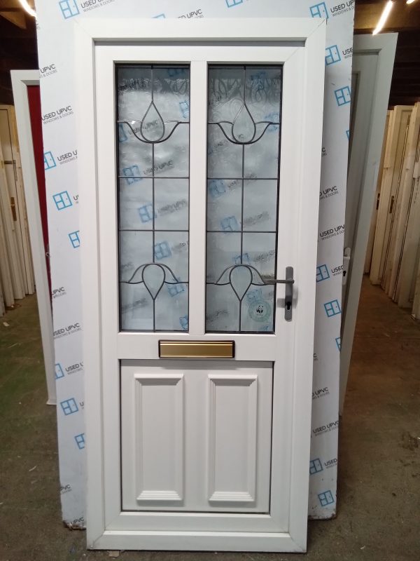 Used white Upvc Front Door 905mm x 2060mm 0138
