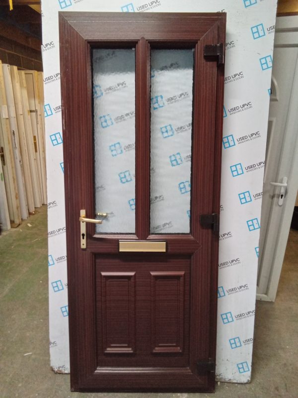 Used woodgrain Upvc front door 830mm x 2040mm 0112 | Used UPVC Windows ...