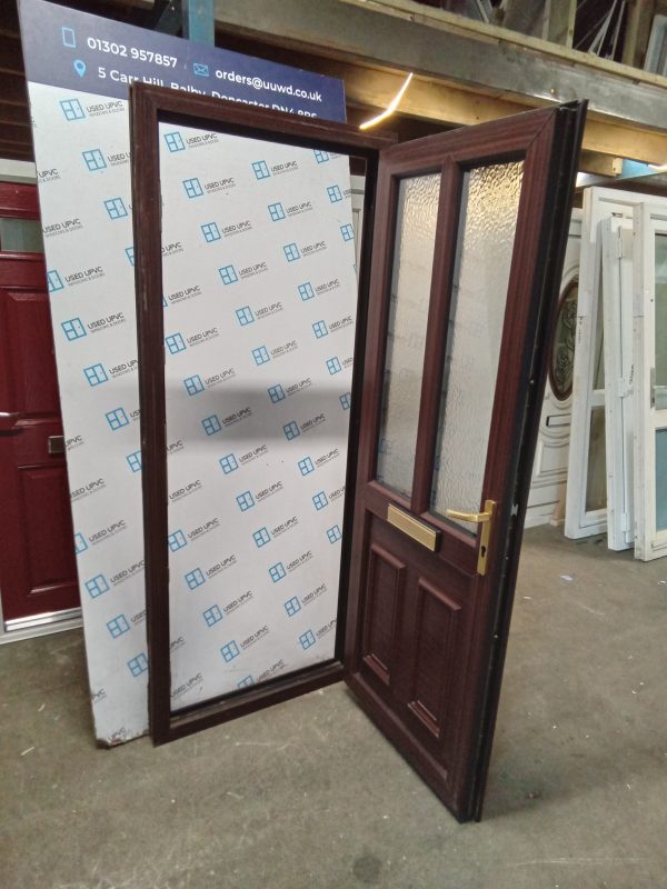 Used woodgrain Upvc front door 830mm x 2040mm 0112 - Image 4