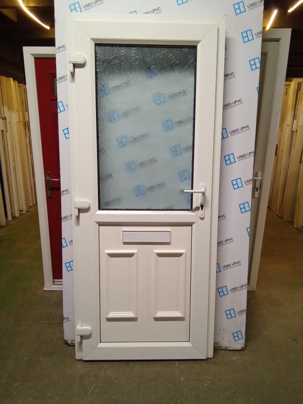 Used white upvc front door 880mm x 2050mm - Image 2