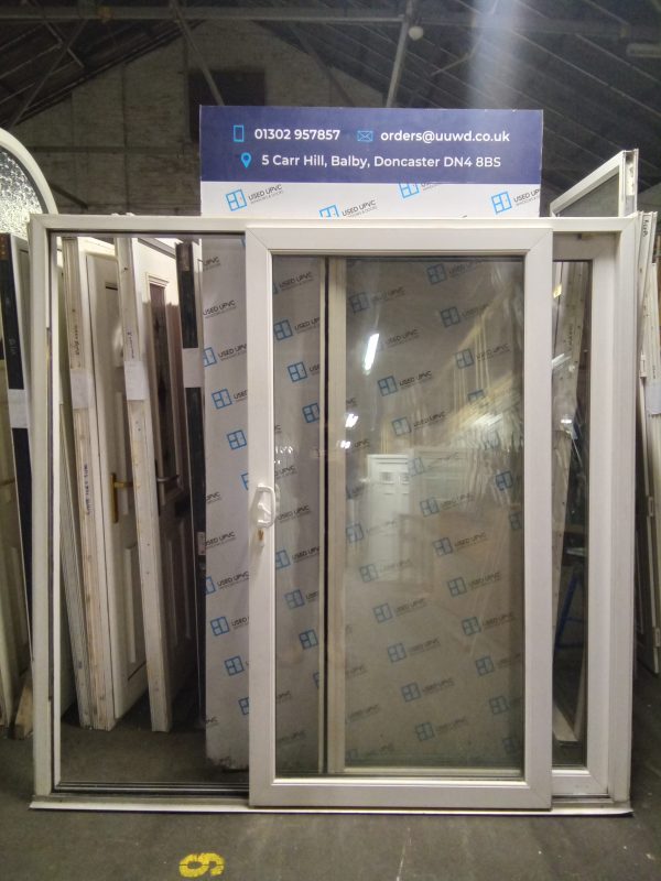 Used white Upvc sliding patio doors 2100mm x 2060mm EA7A - Image 5