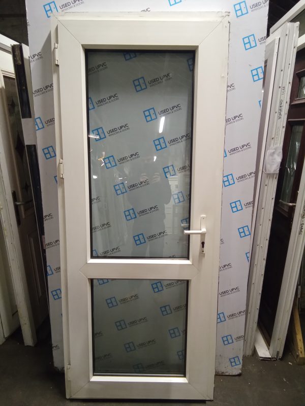 Used white Upvc Back Door 865mm x 2095mm 0050 - Image 3