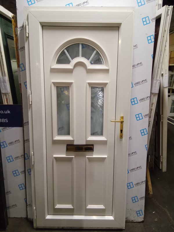 Used white Upvc front door 915mm x 2045mm 0747 - Image 3
