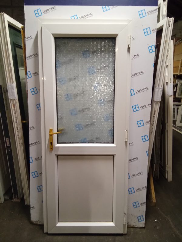 Used white Upvc Back Door 840mm x 2055mm 0373 - Image 3
