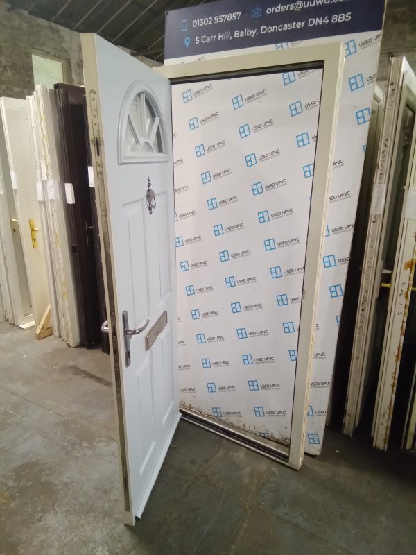 Used Blue Composite front door 925mm x 2040mm 0566 - Image 3