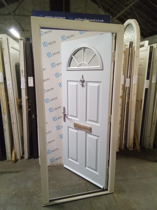 Used Blue Composite front door 925mm x 2040mm 0566 - Image 2