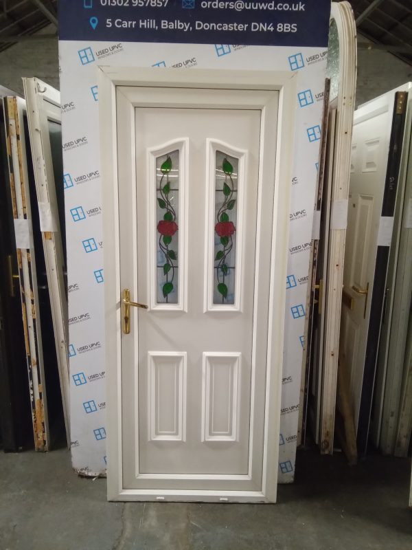 Used White Upvc Back Door 860mm x 2055mm 0871