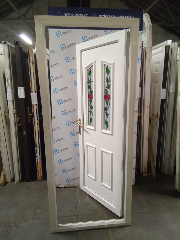 Used White Upvc Back Door 860mm x 2055mm 0871 - Image 2