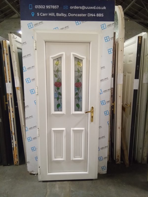Used White Upvc Back Door 860mm x 2055mm 0871 - Image 3